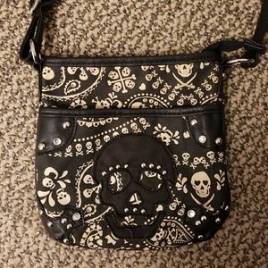 Goth skull crossbody